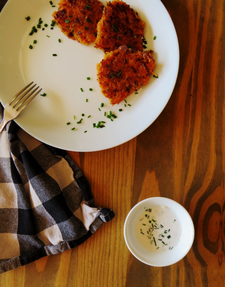 Vegane Süßkartoffel-Puffer